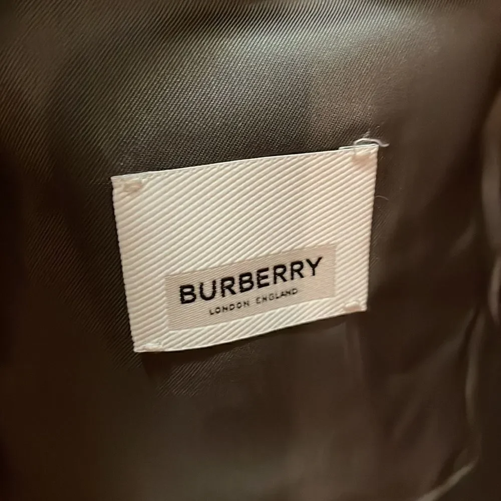 Burberry Charcoal Grey English Fit Wool Tailored Jacket With Cargo Belt Detail